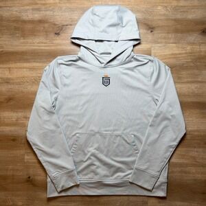 Greatness Wins Hoodie Mens Medium Gray Performance Tech Fleece 122MHS0039 SS23